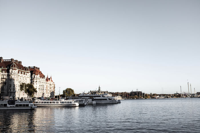 Ufer Promenade Spaziergang Stockholm